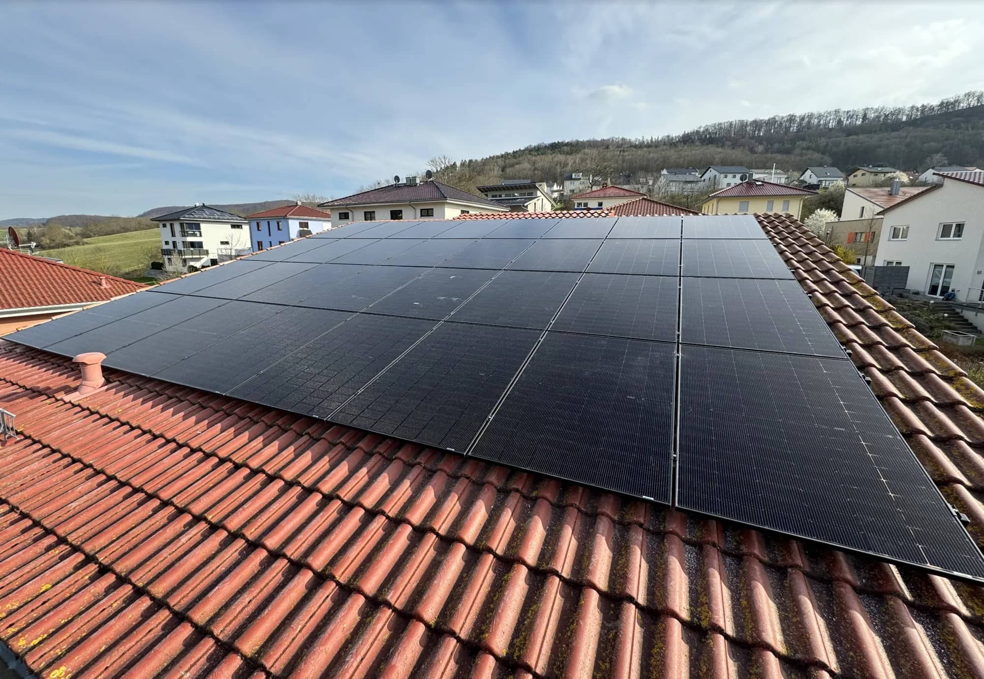 Dachanlage im Betrieb